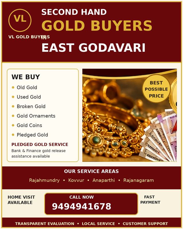 Gold Buyers in East Godavari - VL Gold Buyers