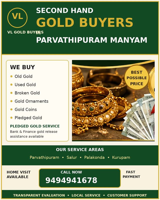 Gold Buyers in Parvathipuram Manyam - VL Gold Buyers