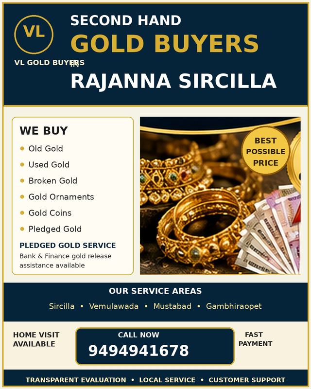 Gold Buyers in Rajanna Sircilla - VL Gold Buyers