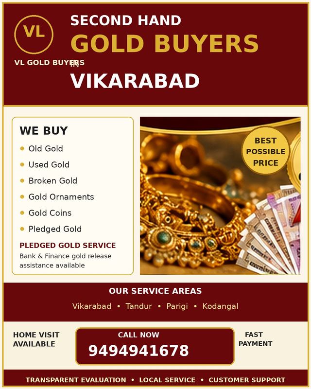 Gold Buyers in Vikarabad - VL Gold Buyers