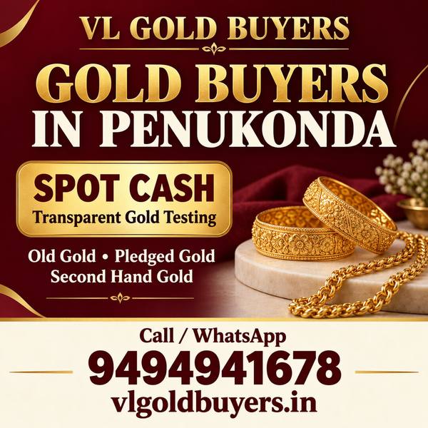 Gold Buyers in Penukonda - VL Gold Buyers doorstep gold buying service