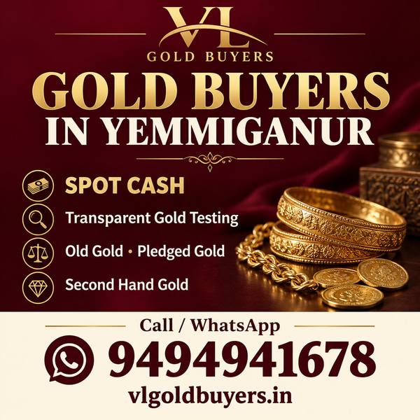 Gold Buyers in Yemmiganur - VL Gold Buyers doorstep gold buying service